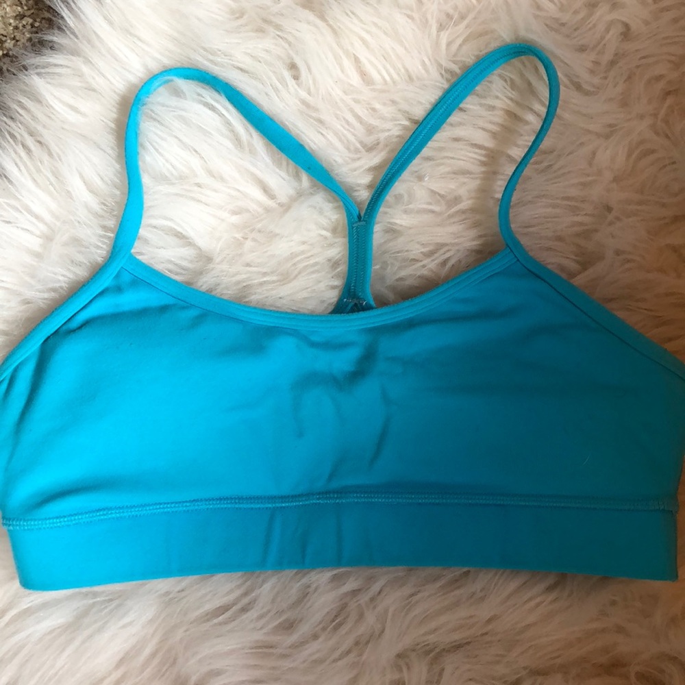 Aqua blue lululemon sports bra